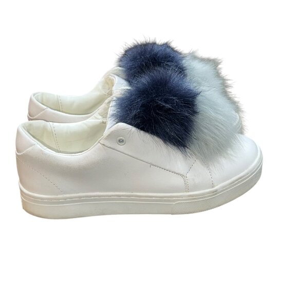 Sam Edelman Leya Pom Pom Slip On White Leather Sneaker Shoes‎ Size 7 - Picture 2 of 8